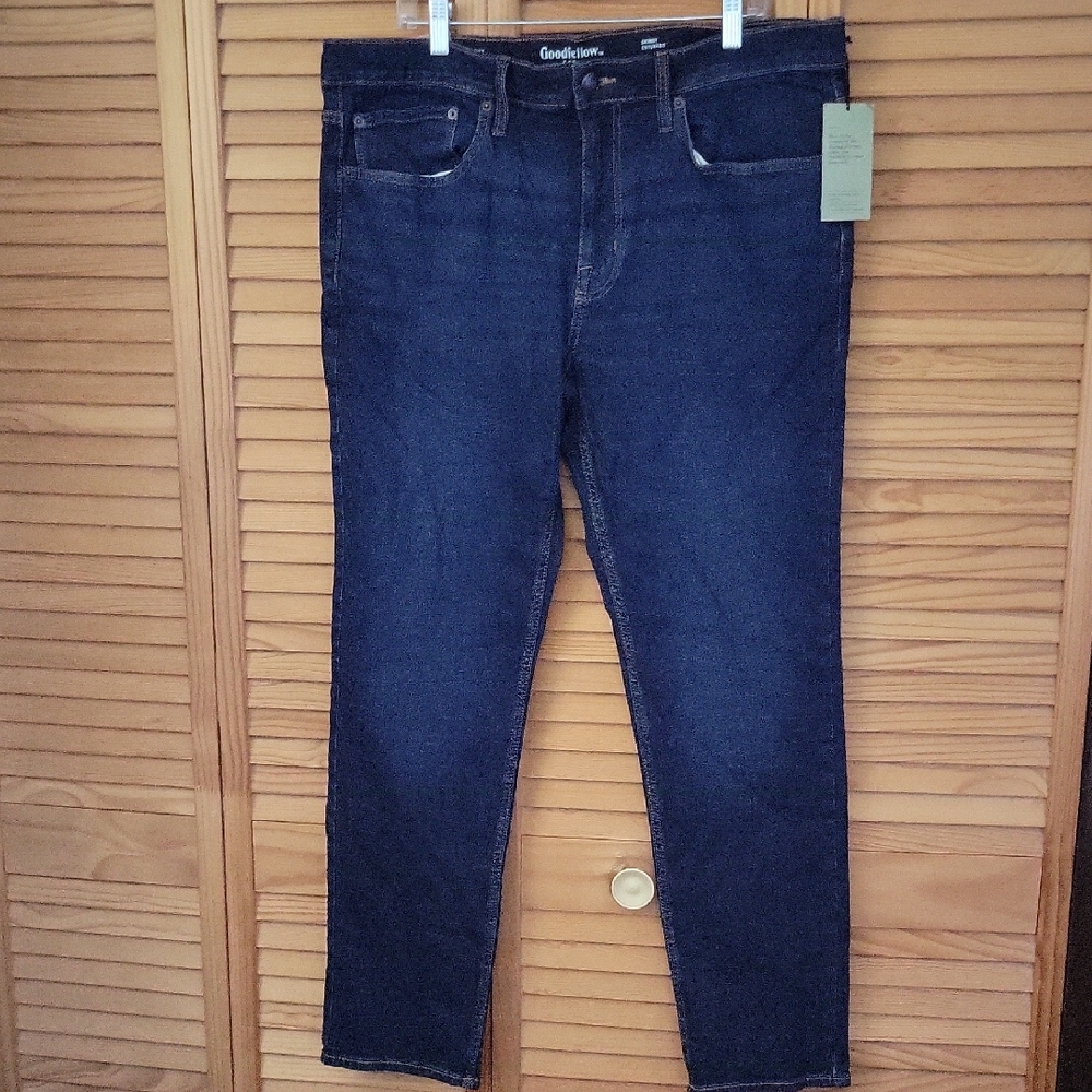 Goodfellow & Co Men’s 5 Pocket Skinny Denim Jeans 40x32 Dark Wash Total Flex NWT